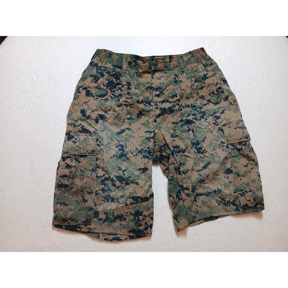 Woodland DIGITAL MARPAT Camo Combat CARGO SHORTS Size Medium BDU Style USMC